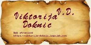 Viktorija Doknić vizit kartica